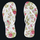 Rose Garden Flip Flops<br><div class="desc">Be ready for spring and summer with pretty red and pink roses for your toes-es!  
(Yes,  we actually typed that!) :)
Great for girls or women,  small to large sizes - see drop-down list.  
Choose your favourite strap width and colour.</div>