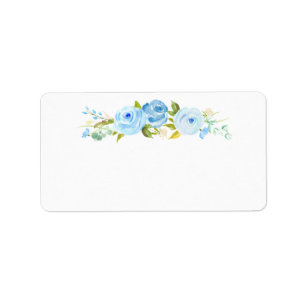 Rose Garden Floral Blank White Address Label
