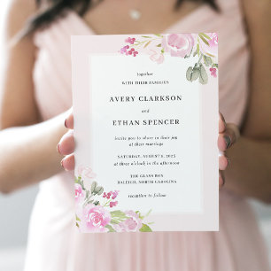 Rose Garden Floral Wedding Invitation ROS