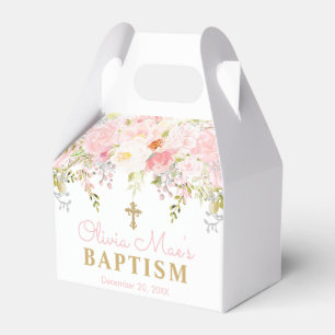 Rose Garden Girl Baptism Personalised  Favour Box