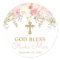 Rose Garden Girl God Bless Baptism Favour Stickers