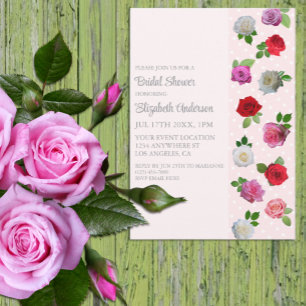 Rose Garden Party Bridal Shower Invitation