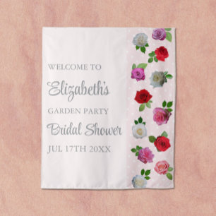 Rose Garden Party Bridal Shower Tapestry