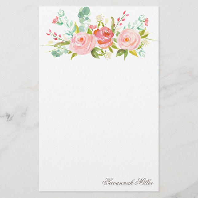 Rose Garden | Personalised Stationery (Front)