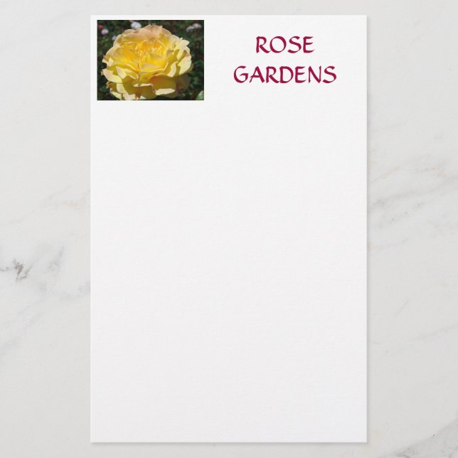 ROSE GARDEN STATIONERY Custom Personal Roses (Front)