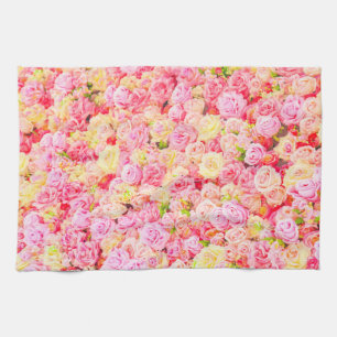 Rose garden tea towel