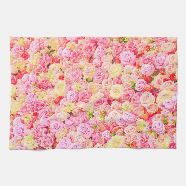 Rose garden tea towel (Horizontal)