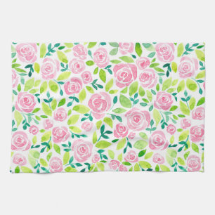 Rose garden tea towel