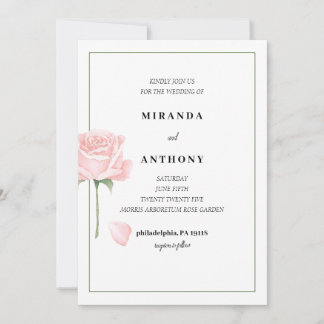Rose Garden Wedding Invitation