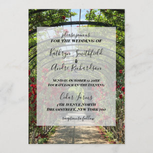 Rose Garden Wedding Invitation