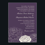 Rose Garden Wedding Invitation - Purple<br><div class="desc">This contemporary Rose Garden collection features beautiful rose silhouettes that add a classy and elegant style to any wedding theme. This design is also available in other colour schemes. Visit berryberrysweet.com for details. Available items in this design: - Wedding Invitations - RSVP card - Table Seating/Place Cards - Wedding Programs...</div>