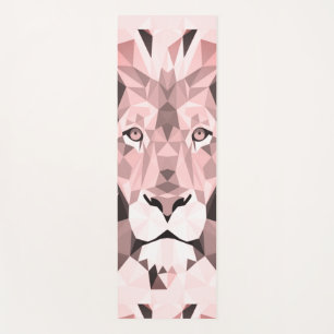 Rose Geometric Lion Head Yoga Mat
