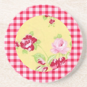 Rose Gingham Coaster