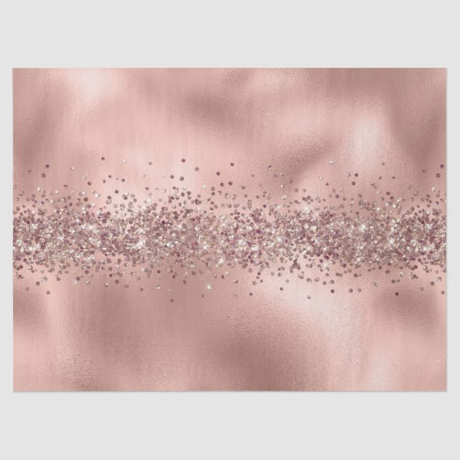 Rose Glam Gold Glitzy Sparkle Glitter     Tissue Paper (Front)