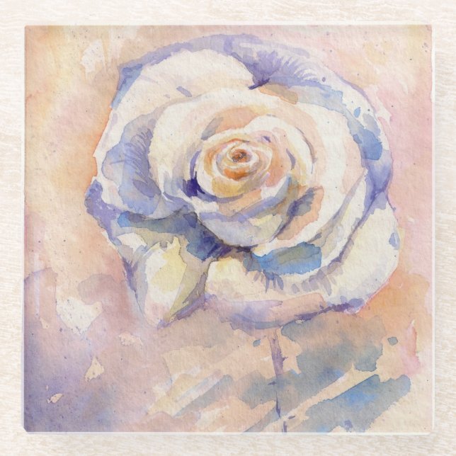 Rose Glass Coaster (Front)