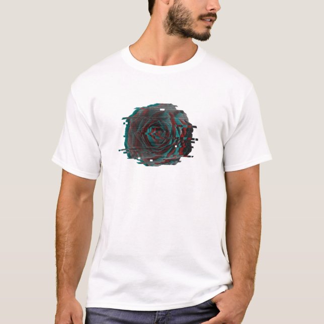 Rose Glitch T-Shirt (Front)