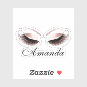 Rose Glitter Makeup Artist Lashes Extension Name