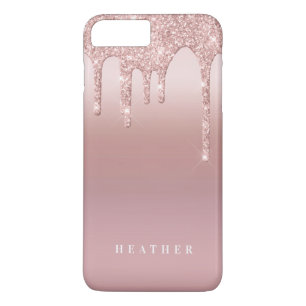 Rose Glitter Ombre Pink Blush Name Case-Mate iPhone Case