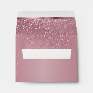Rose Glitter on Ombre Rose Background Envelope