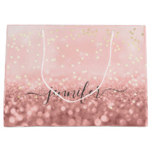 Rose  Glitter Wedding Bridal Gold Confetti Large G