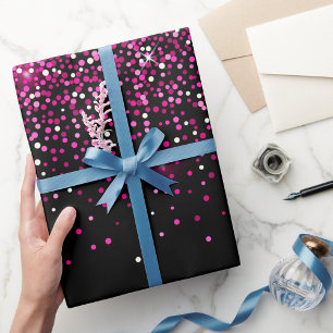 Rose Glitter Wrapping Paper