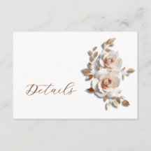 Rose Gold 3D Floral Wedding Details