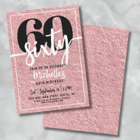 Rose Gold 60th Birthday Party