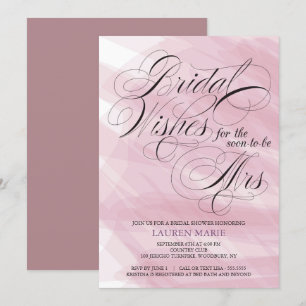 Rose Gold Abstract Bridal Shower Invitation