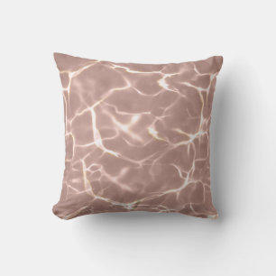 rose gold abstract waves modern throw pillow