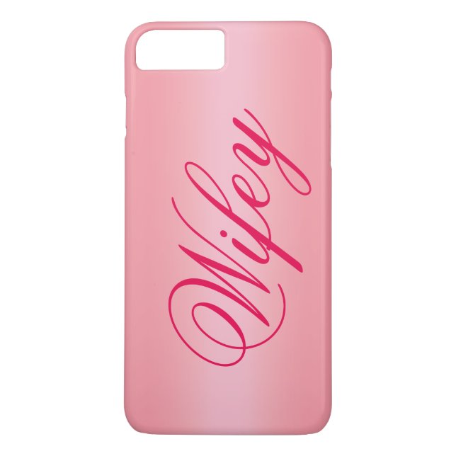Rose Gold Adorable Wifey iPhone 7 Case (Back)