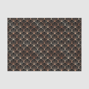 Rose Gold and Black Art Deco Pattern Tissue Paper