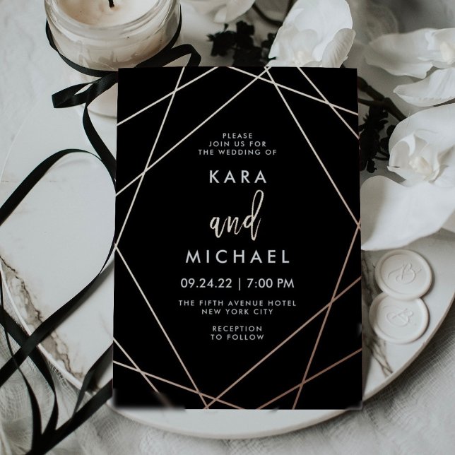 Rose Gold and Black Elegant Geometric Wedding (Creator Uploaded)