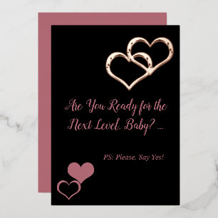 Rose Gold and Black Gothic Valentine's Day