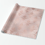 Rose Gold and Blush Damask Wrapping Paper<br><div class="desc">Rose gold and blush pink foil vintage damask wrapping paper..</div>