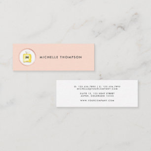 Rose Gold and Blush Pink Beautician Mini Business Card