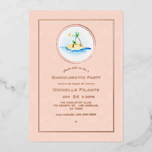 Rose Gold and Blush Pink Tropical Bachelorette