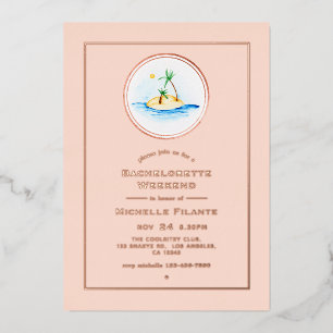 Rose Gold and Blush Tropical Bachelorette Weekend