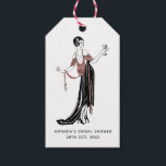 Rose Gold and Blush Wine Tasting Bridal Shower Gift Tags<br><div class="desc">Rose gold and blush pink faux foil vintage art deco bridal shower wine tasting gift tags.</div>