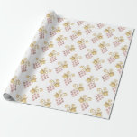 Rose Gold and Gold French Wine themed Wrapping Paper<br><div class="desc">Paris vintage grape vineyard pattern wrapping paper..</div>