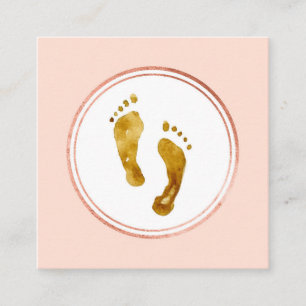 Rose Gold and Pink Event Planner Social Media Icon Square Business Card