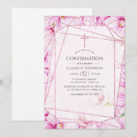 Rose Gold and Pink Magnolia Geometric Confirmation