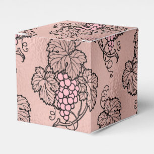Rose Gold and Pink Wine Themed Favour Box