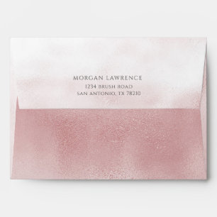 Rose Gold and Purple Marble Pre-addressed Envelope