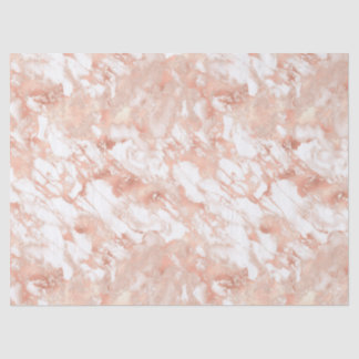 Rose Gold and White Marble Decoupage Tissue Paper