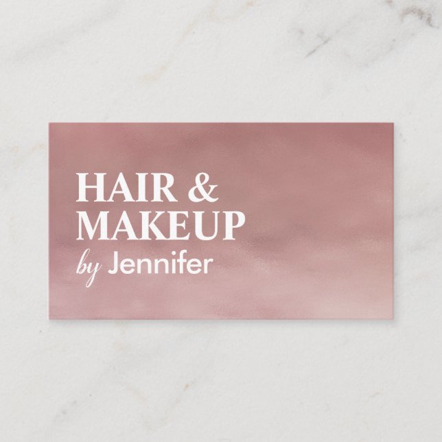 Rose Gold Appointment Business Card (Front)