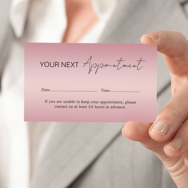 Rose Gold Appointment Card  (Creator Uploaded)