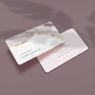 Rose Gold Art Deco Modern Business Card