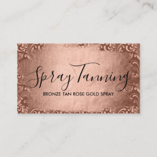 Rose Gold Art Deco Spray Tan Business Card