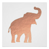 rose gold baby elephant