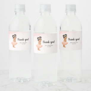 Rose gold baby princess  water bottle label